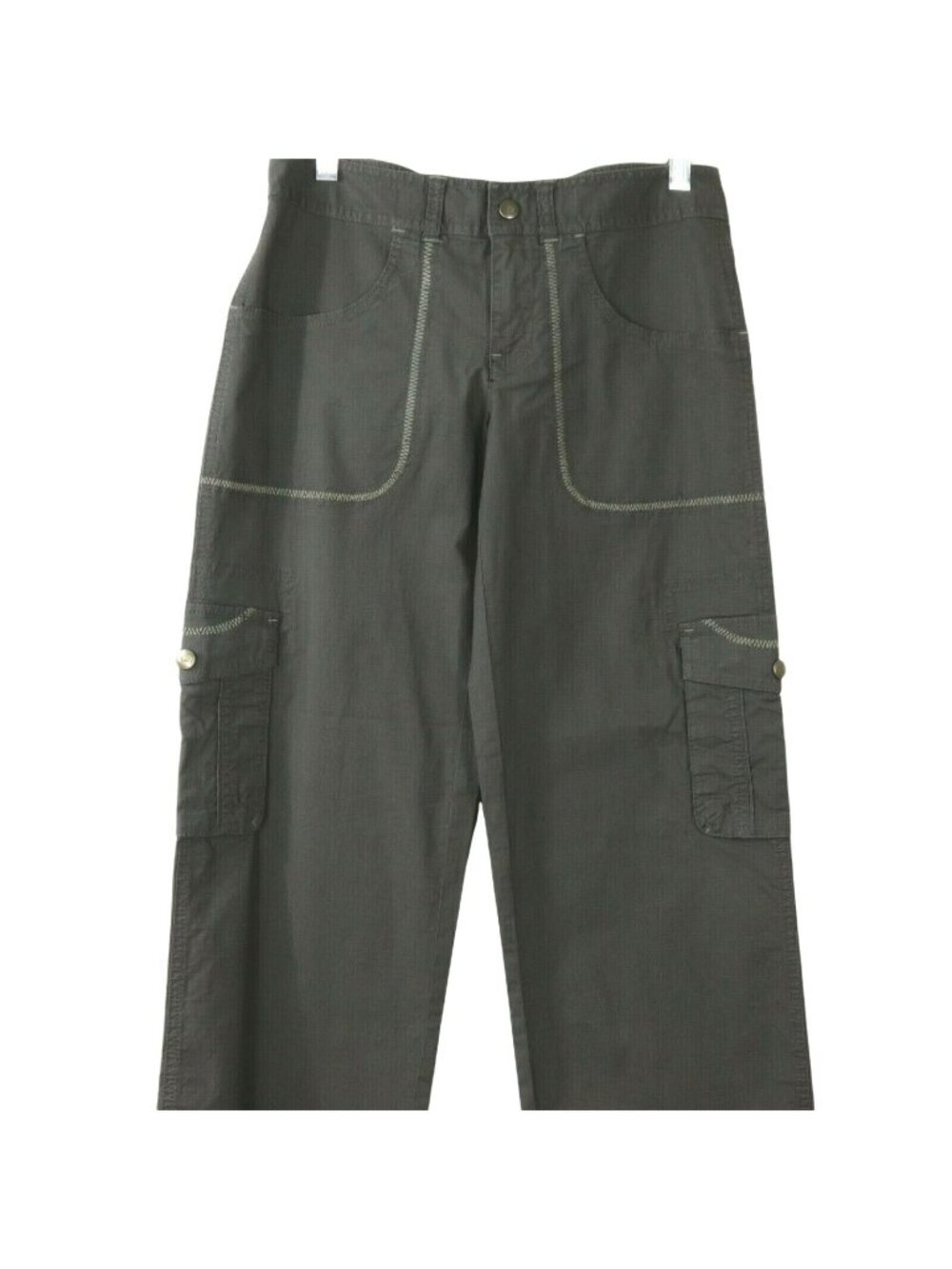 New Lucy Venture Cargo Pants Green Pockets Stretch Woven Quick Dry Womens Size 2